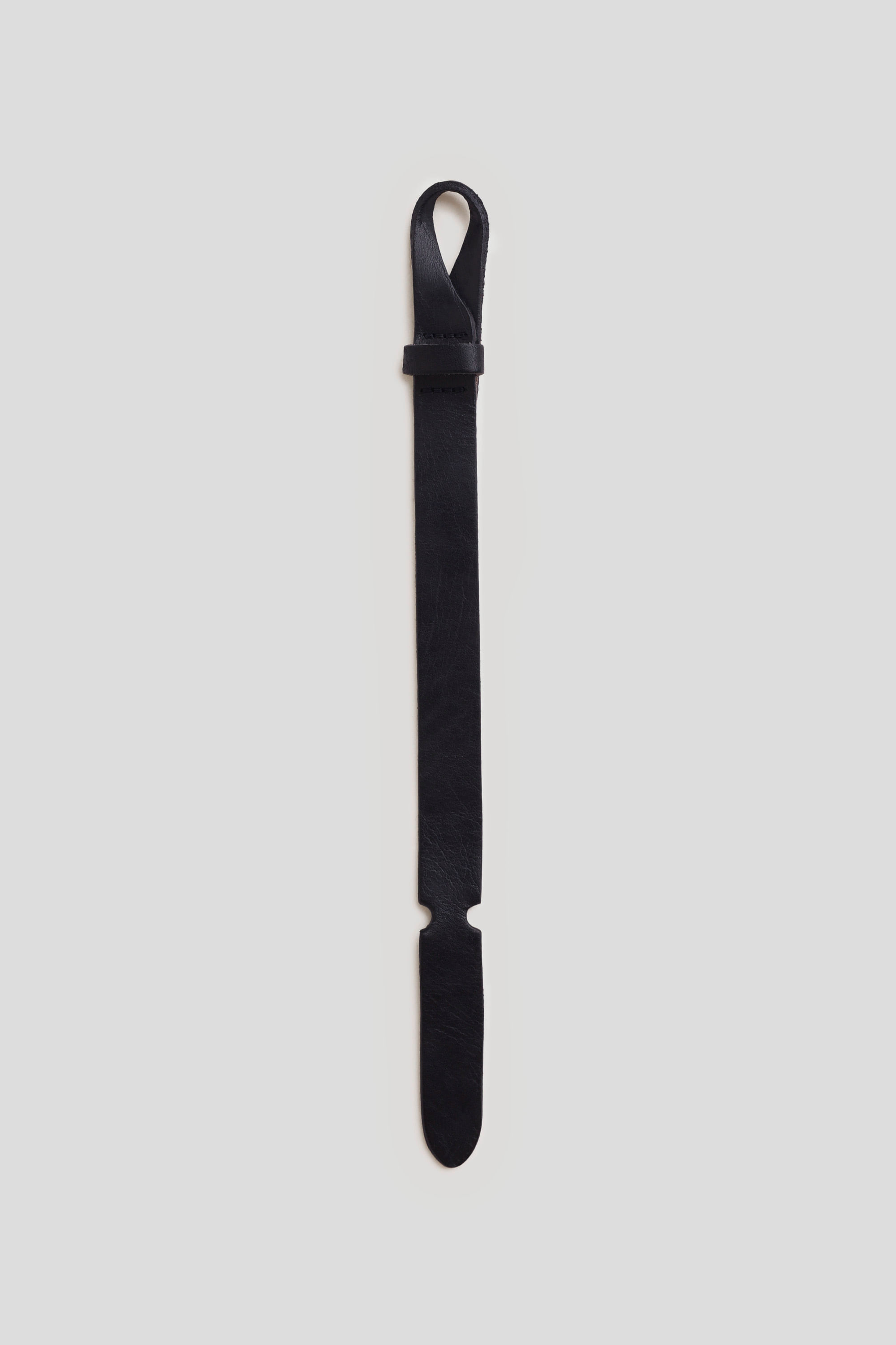 Pulseira Masculina de Couro Preto em Aço Preto - 20 cm Preto