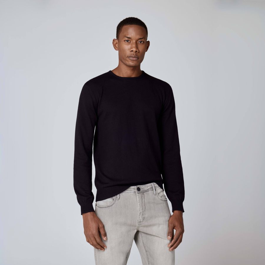 Suéter Algodão Cashmere Gola C