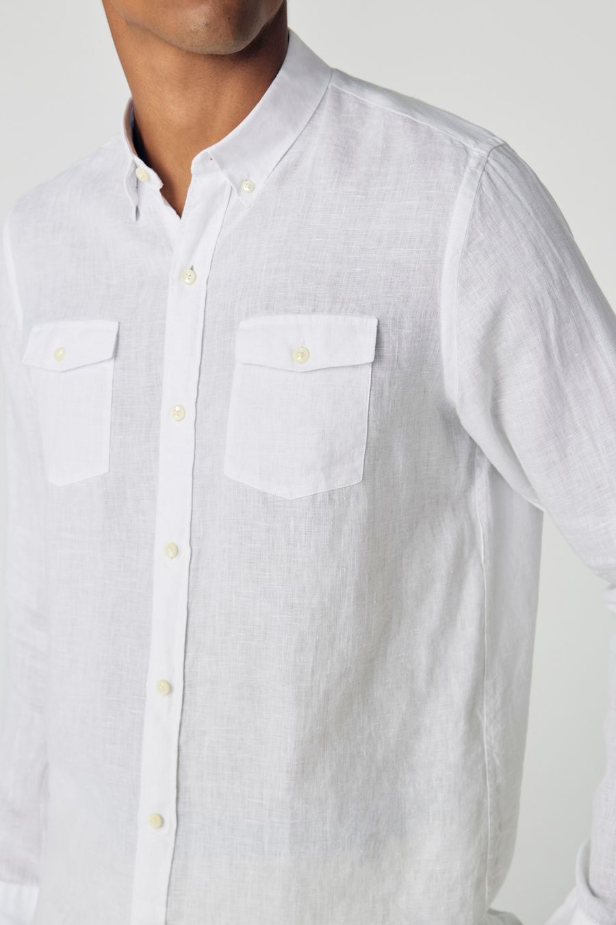 Camisa Linho Button-down