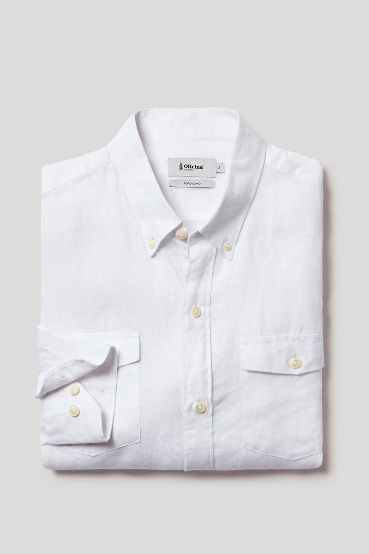 Camisa Linho Button-down