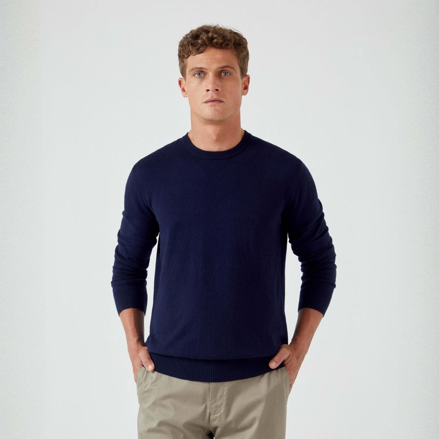 Suéter Algodão Cashmere Gola C