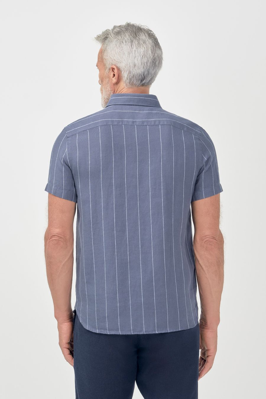 Camisa Linho Roma Listras Mc