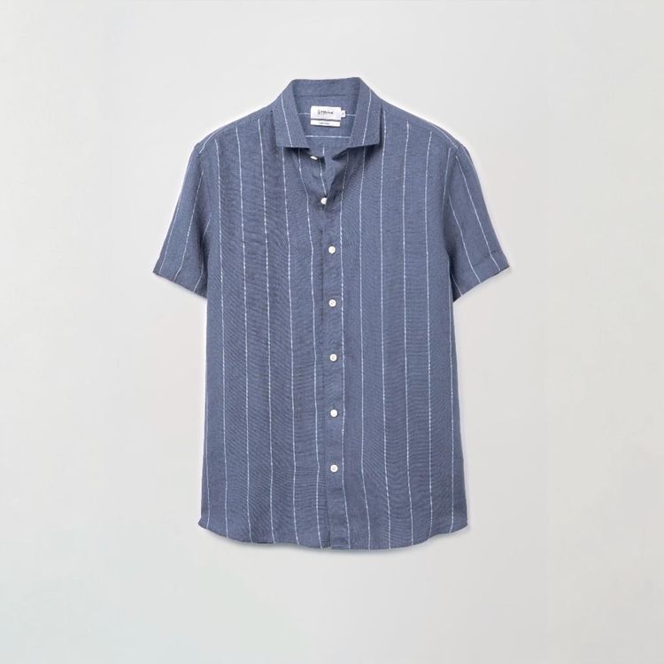 Camisa Linho Roma Listras Mc