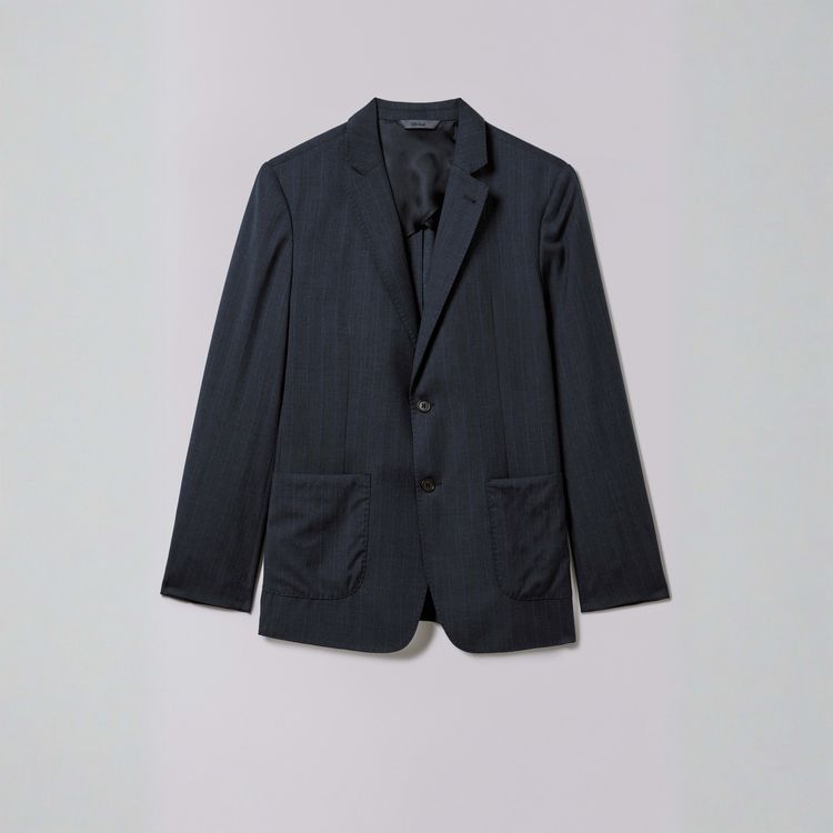 Blazer Lã Risca de Giz