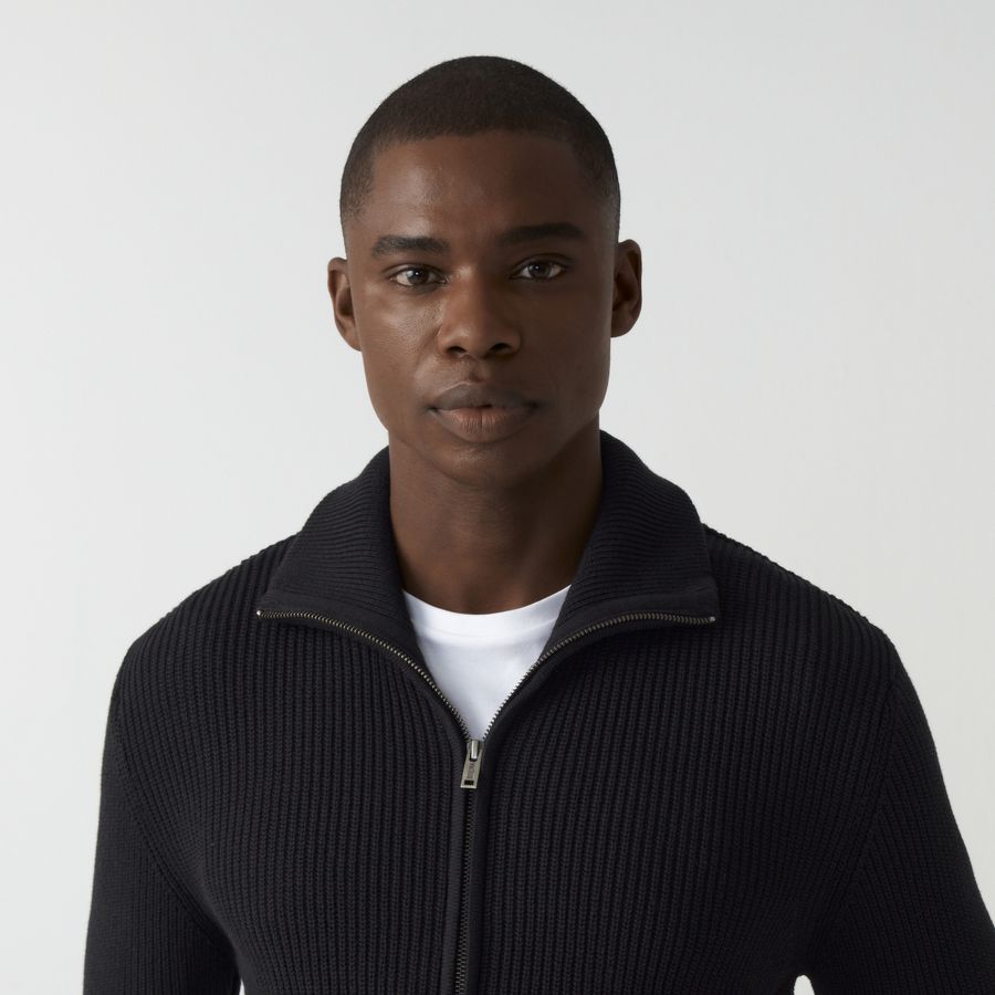 Cardigan Ziper Gola Alta