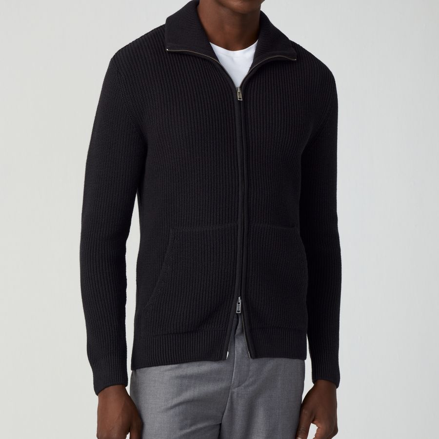 Cardigan Ziper Gola Alta