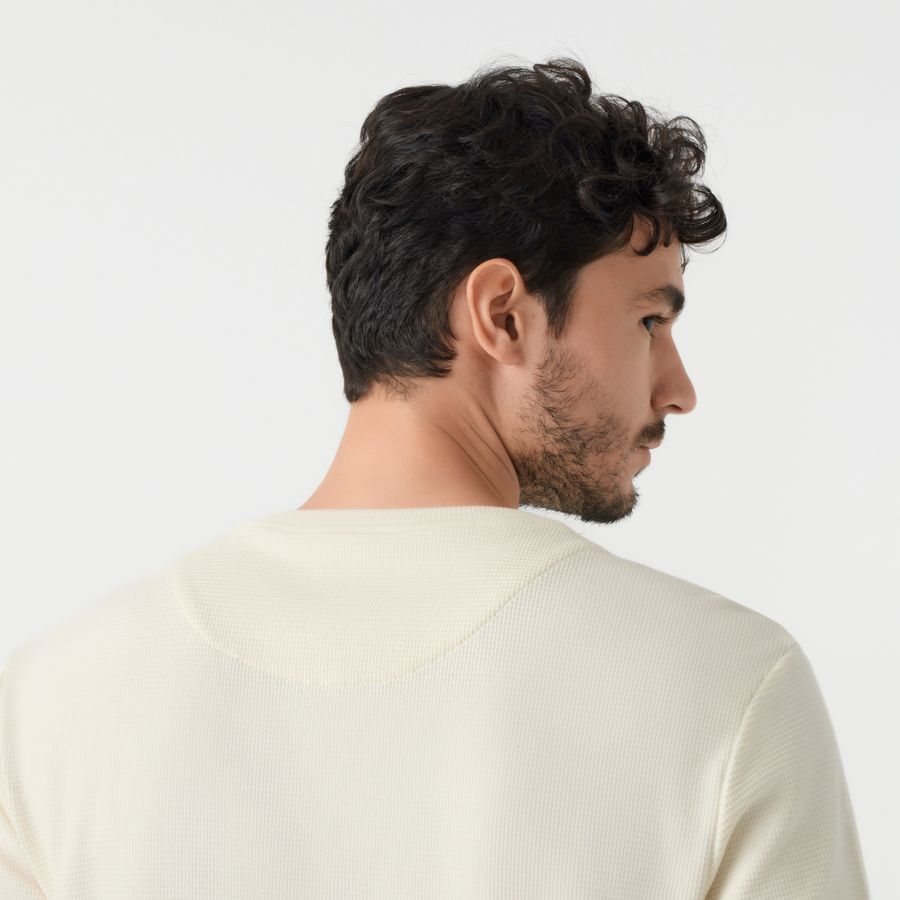 Camiseta Waffle Manga Longa