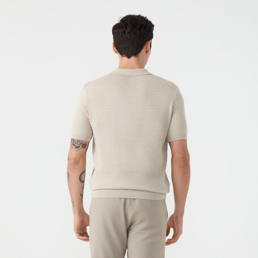 Polo Tricot Ancora Manga Curta