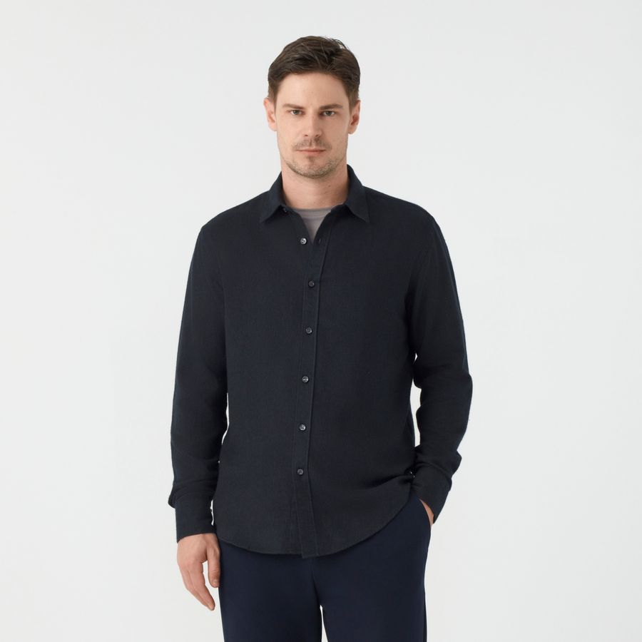 Camisa Flanela Listras Manga Longa