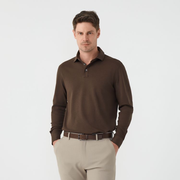 Polo Malha Manga Longa