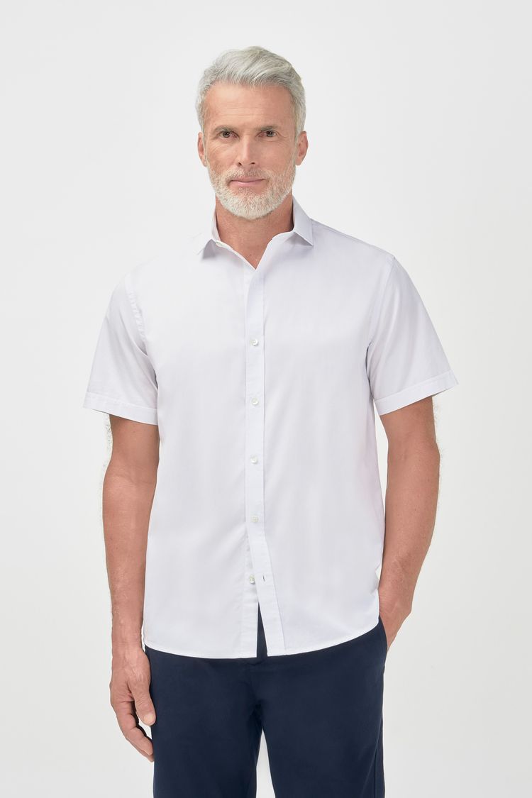 Camisa Chino Manga Curta