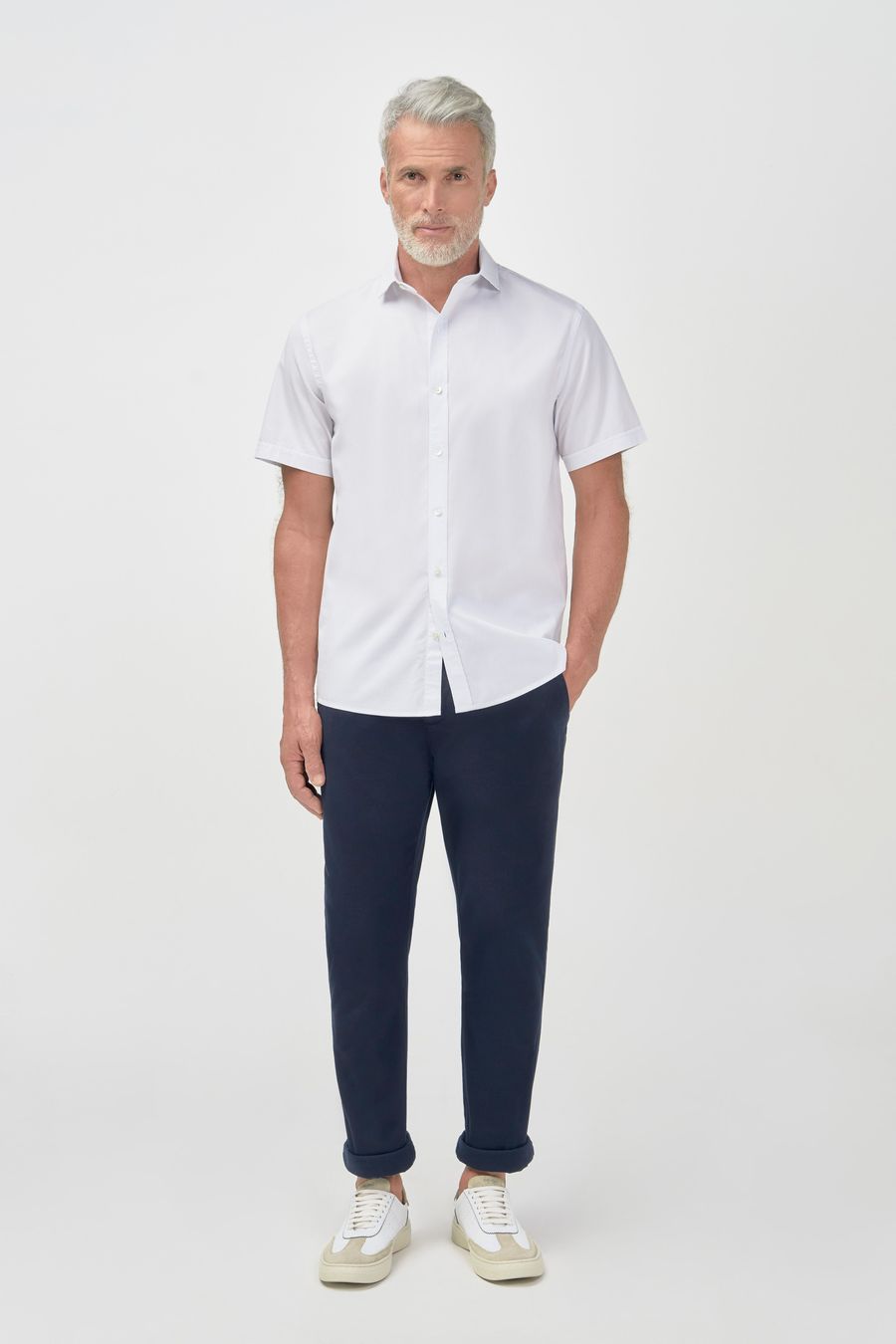 Camisa Chino Manga Curta