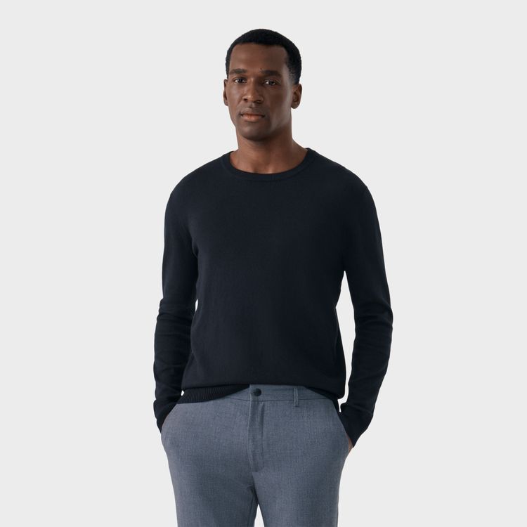Suéter Algodão Cashmere Gola C