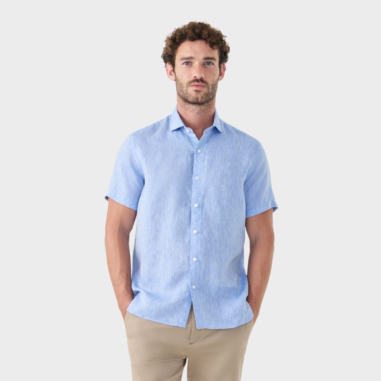 Camisa Linho Manga Curta