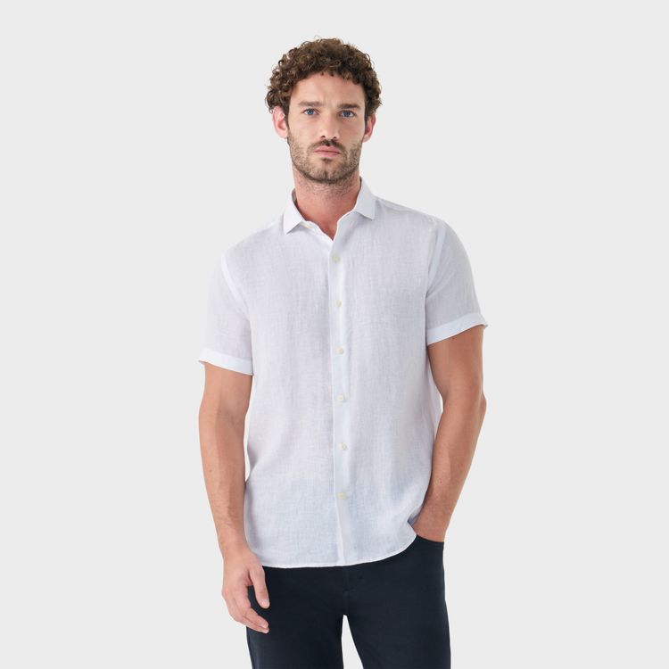 Camisa Linho Manga Curta