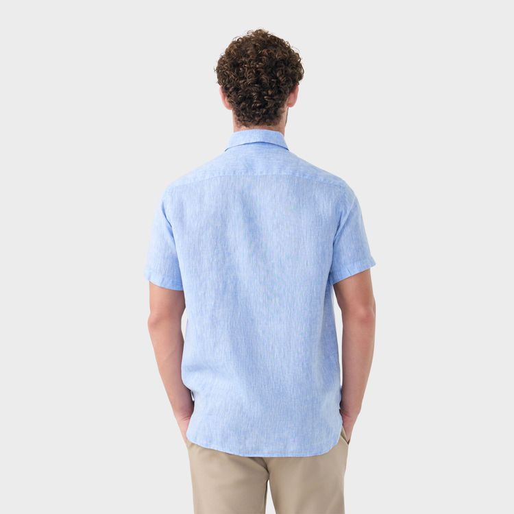 Camisa Linho Manga Curta