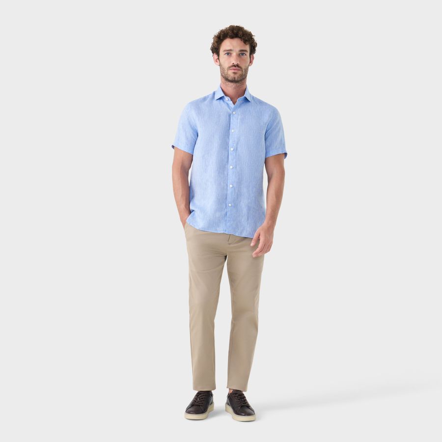 Camisa Linho Manga Curta