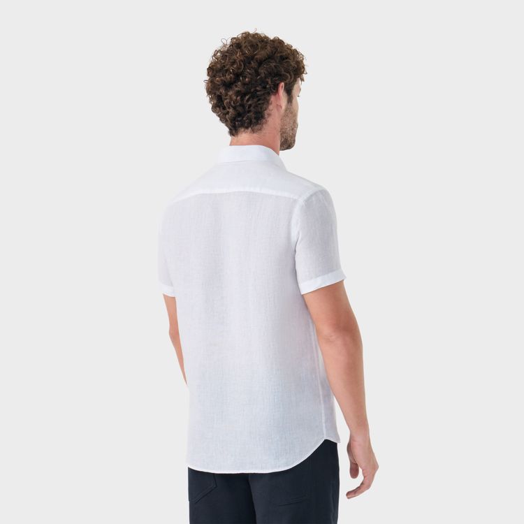 Camisa Linho Manga Curta