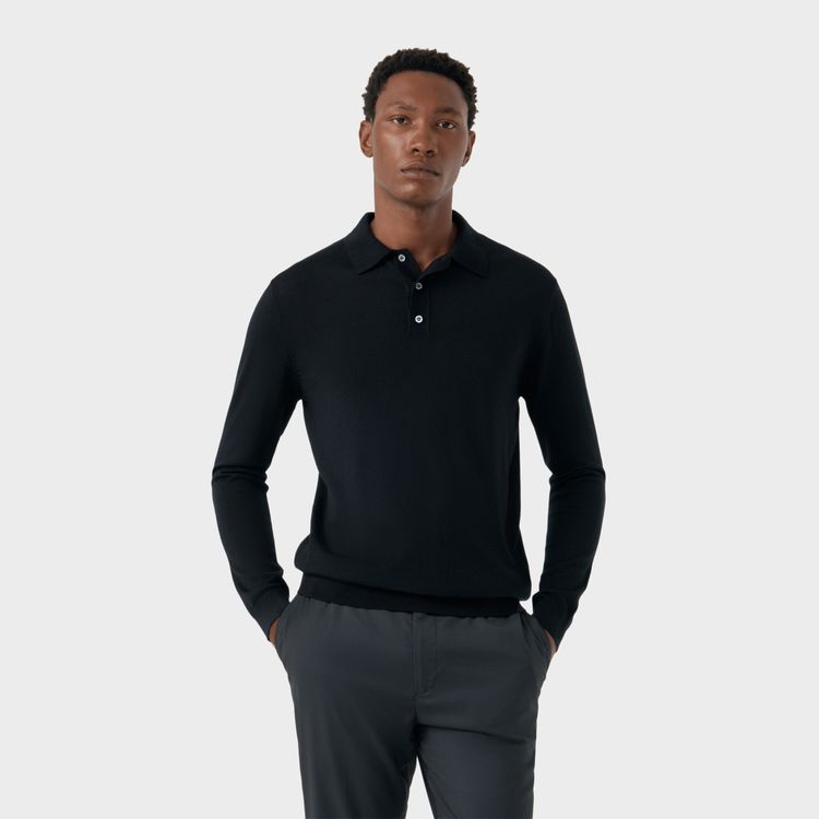 Polo Merino Manga Longa