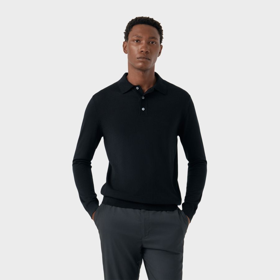 Polo Merino Manga Longa