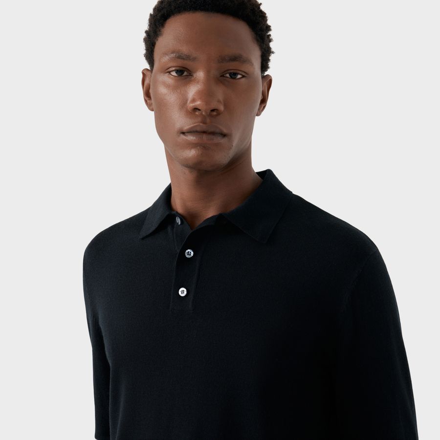 Polo Merino Manga Longa