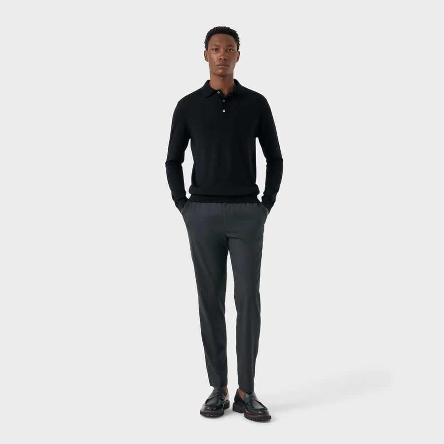 Polo Merino Manga Longa