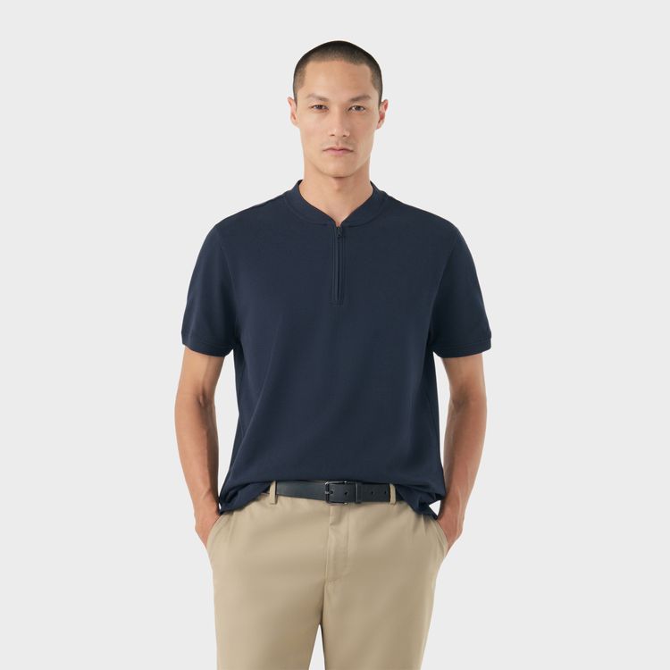 Polo Pima Piquet Zíper