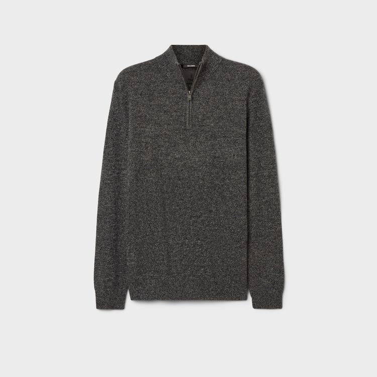 Suéter Puro Cashmere Meio Zíper