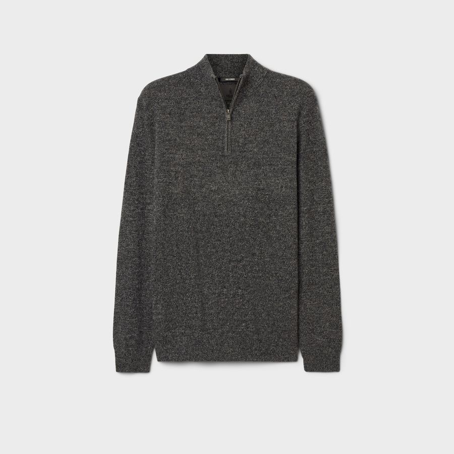 Suéter Puro Cashmere Meio Zíper