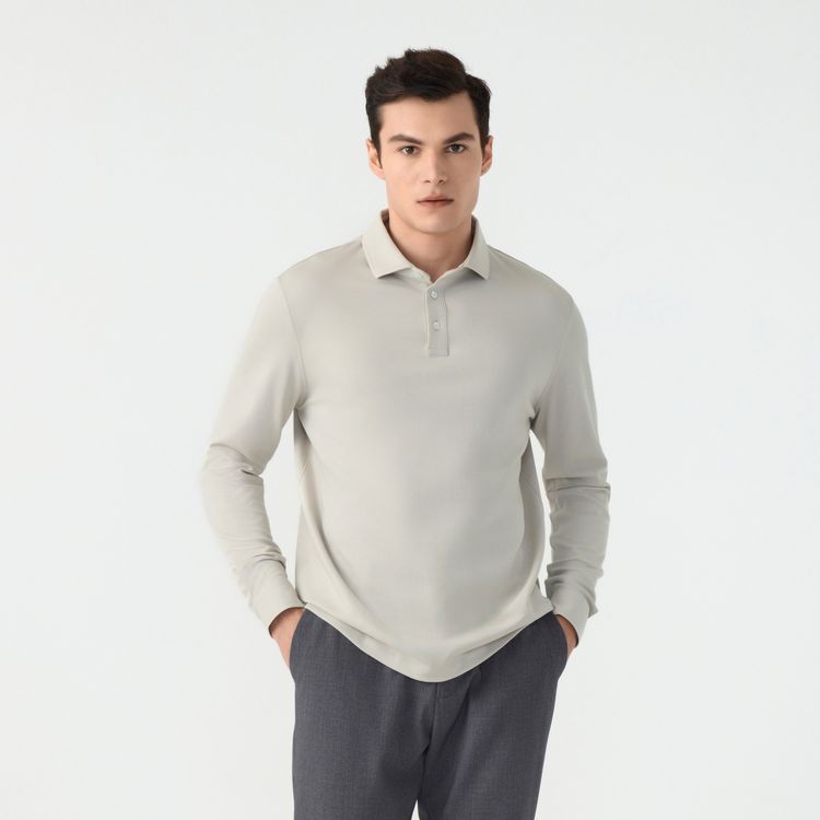 Polo Malha Manga Longa