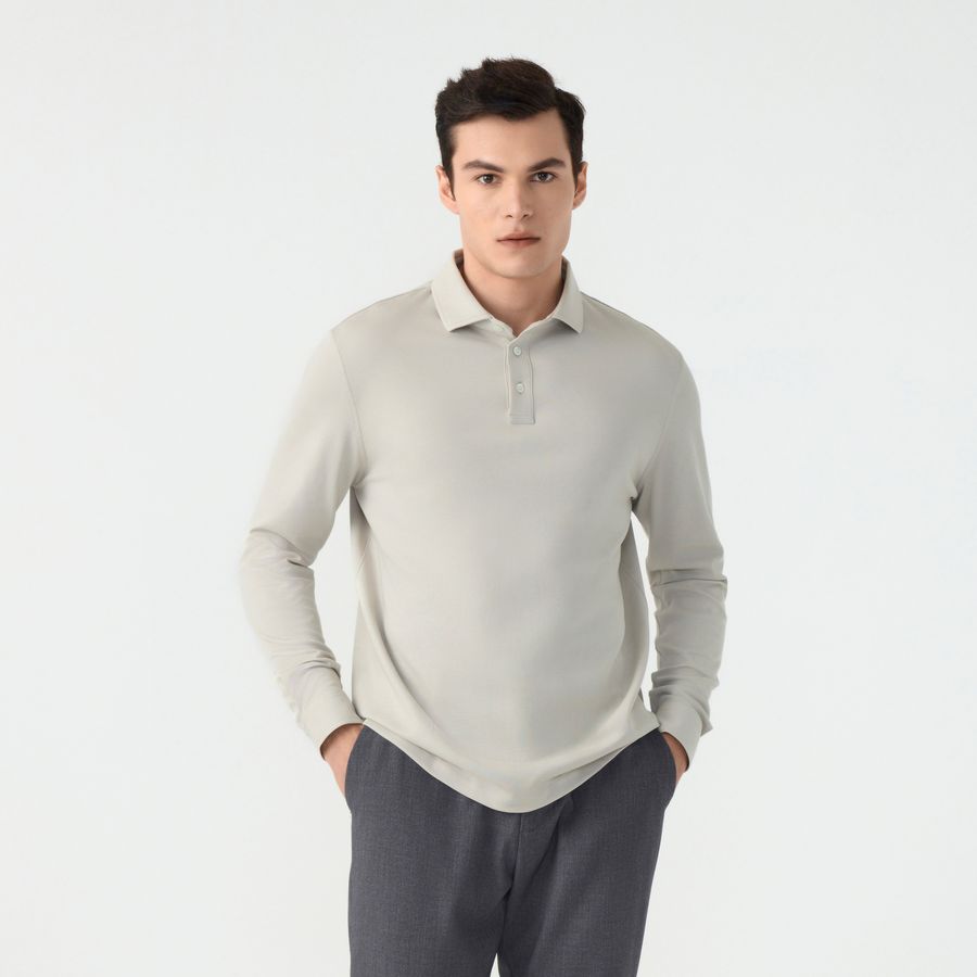 Polo Malha Manga Longa