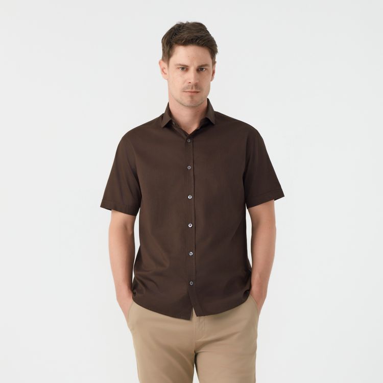 Camisa Chino Manga Curta
