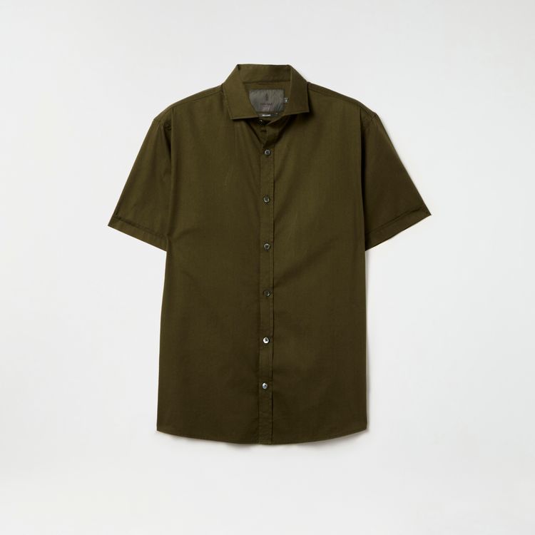 Camisa Chino Manga Curta