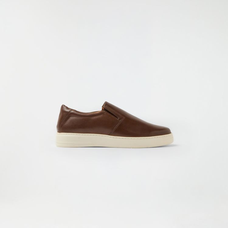 Tênis Slip On Couro
