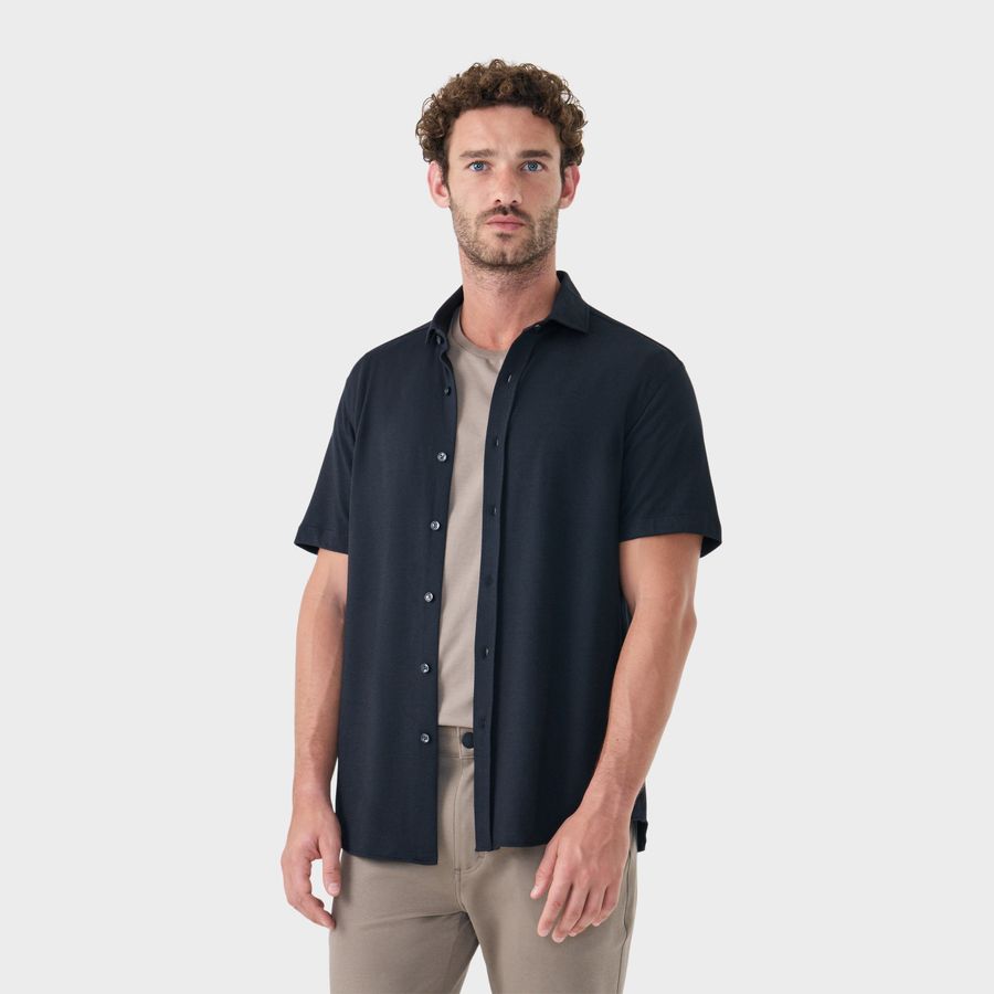 Camisa Piquet Stretch Manga Curta
